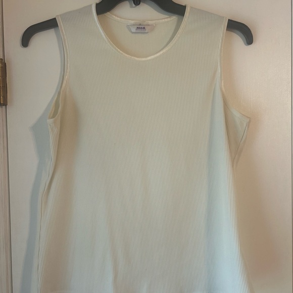 Alia Ribbed Cream Tank Top - Picture 1 of 8